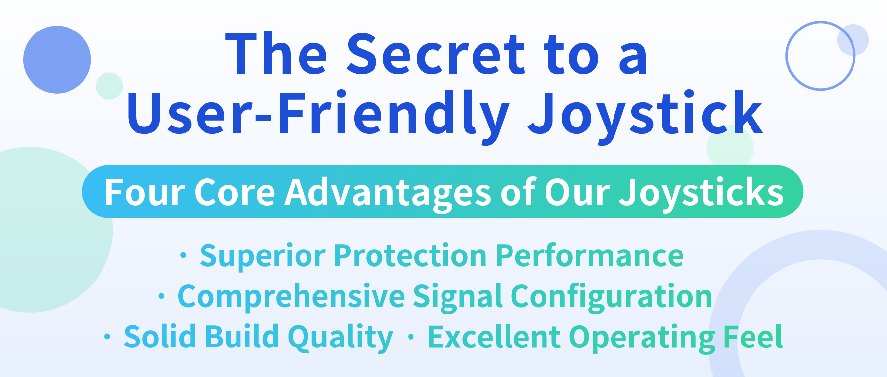 Joysticks, "User-Friendly" Is What Really Matters!